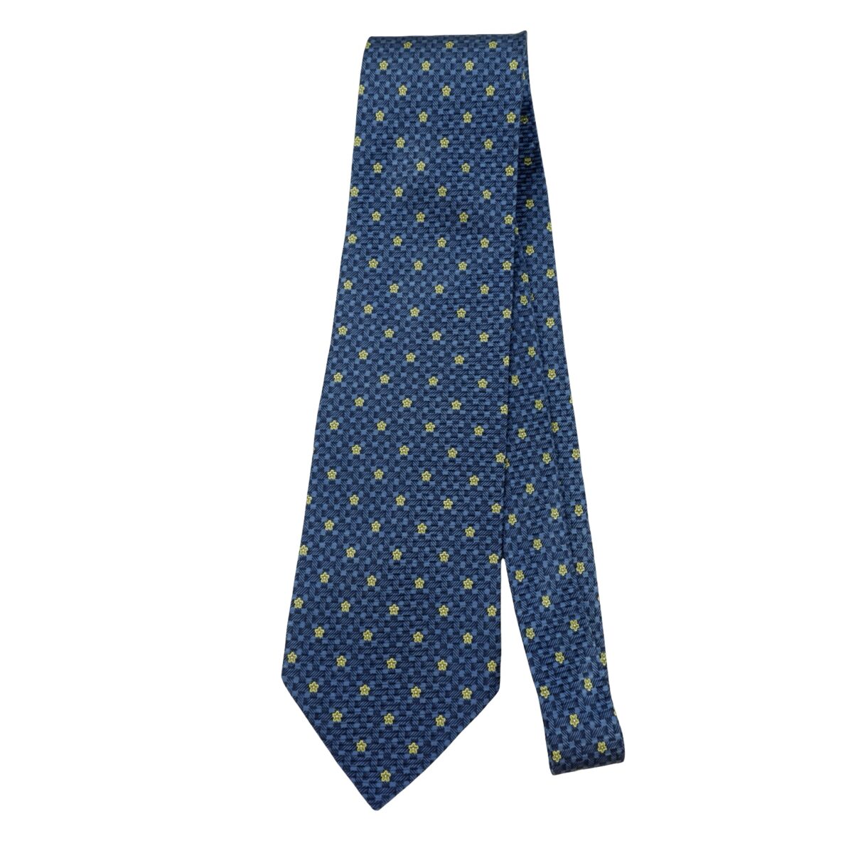 a16207 5 Dunhill Tie Silk Blue Floral Pattern Italy (US Import Tax Included) มุมที่ 5