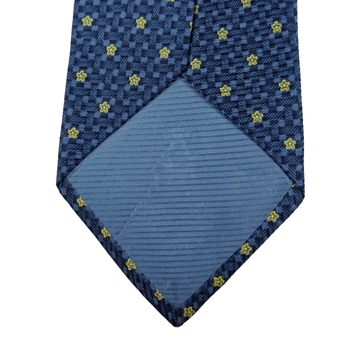 a16207 8 Dunhill Tie Silk Blue Floral Pattern Italy (US Import Tax Included) มุมที่ 8