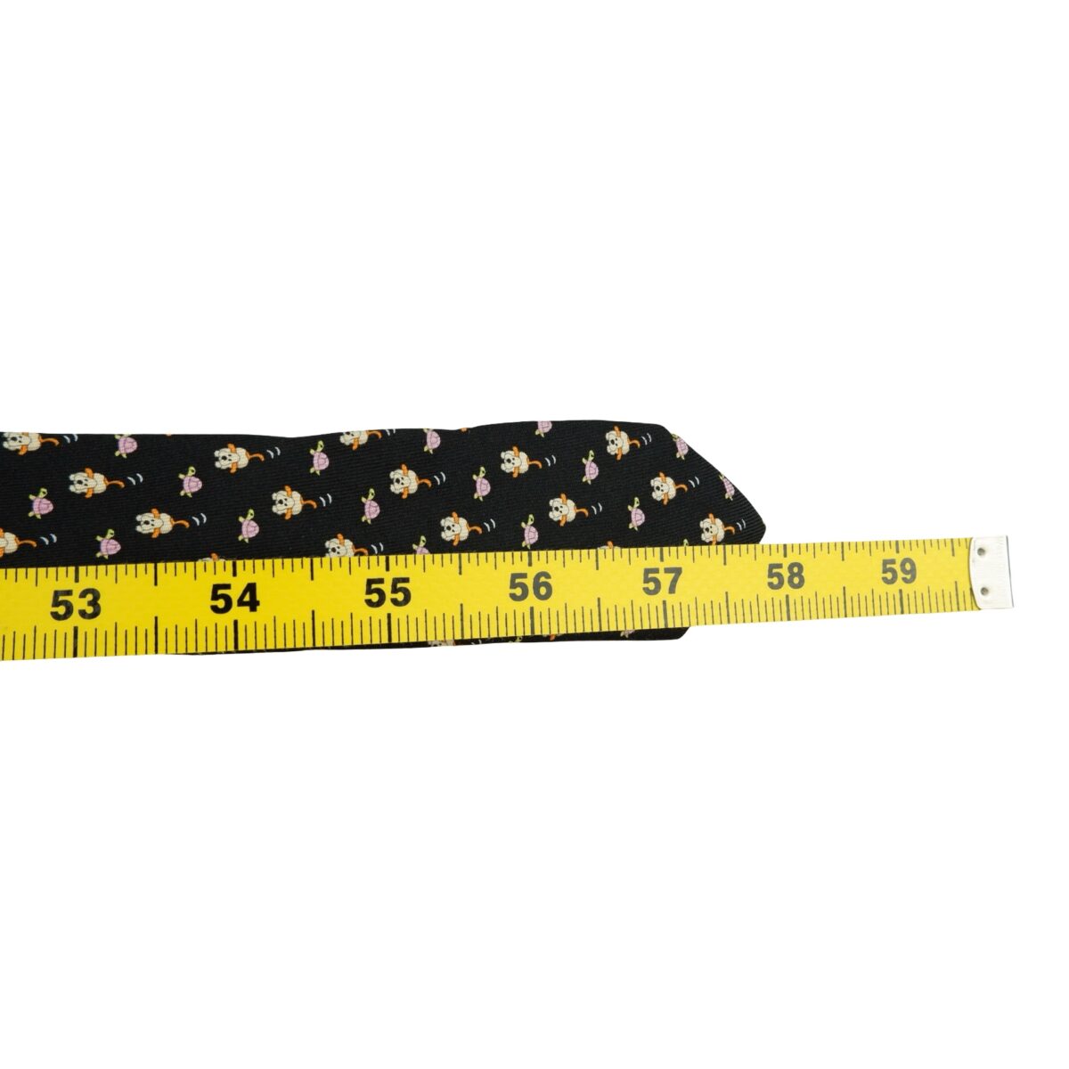 a16213 11 Salvatore Ferragamo Tie Silk Black Animal Pattern Italy (US Import Tax Included) มุมที่ 11
