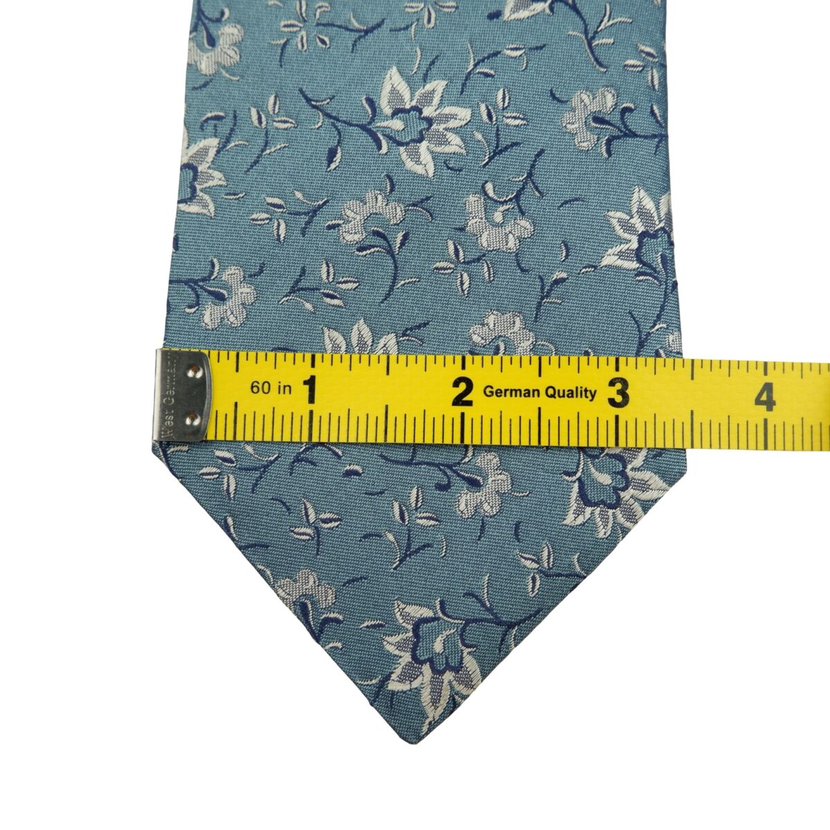 a16214 12 Hugo Boss Tie Silk Blue Floral Pattern Italy (US Import Tax Included) มุมที่ 12