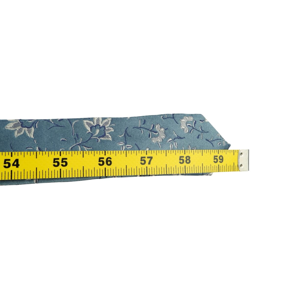 a16214 13 Hugo Boss Tie Silk Blue Floral Pattern Italy (US Import Tax Included) มุมที่ 13