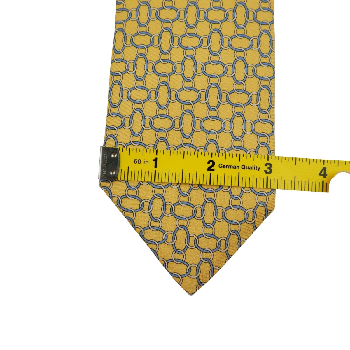 a16215 11 Brooks Brothers Tie Silk Yellow Geometric USA (US Import Tax Included) มุมที่ 11