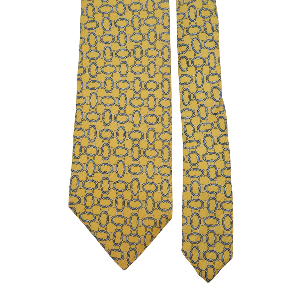 a16215 3 Brooks Brothers Tie Silk Yellow Geometric USA (US Import Tax Included) มุมที่ 3