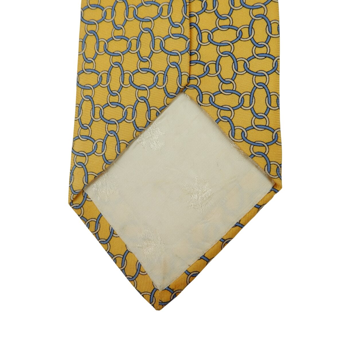 a16215 8 Brooks Brothers Tie Silk Yellow Geometric USA (US Import Tax Included) มุมที่ 8