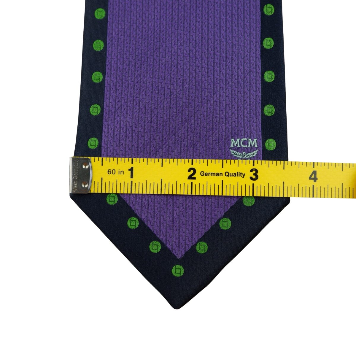 a16216 12 MCM Tie Silk Purple Black Korea (US Import Tax Included) มุมที่ 12