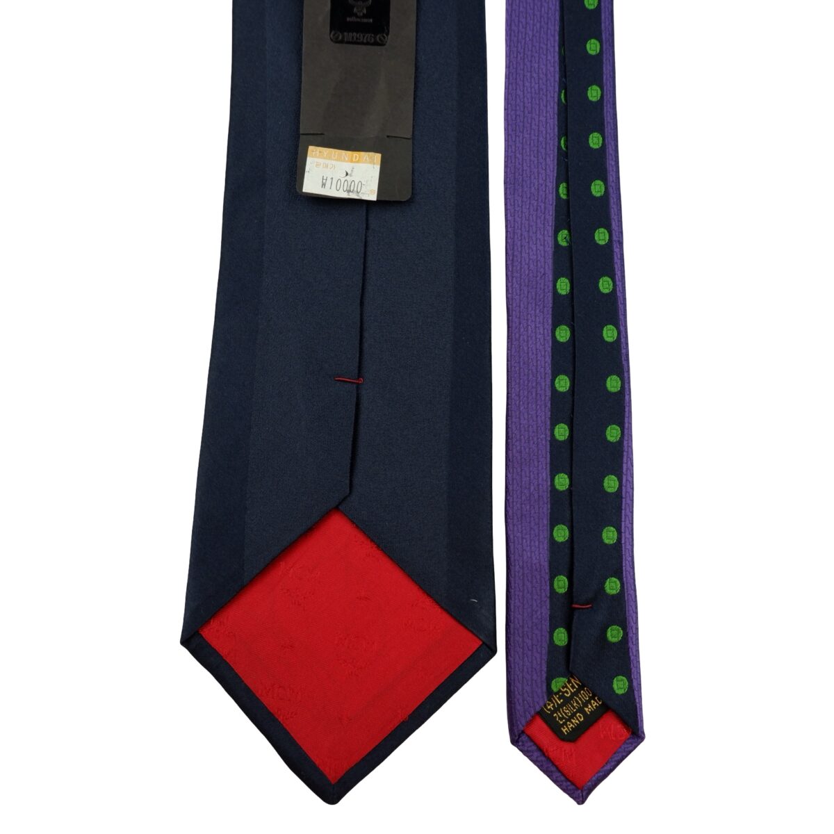a16216 4 MCM Tie Silk Purple Black Korea (US Import Tax Included) มุมที่ 4