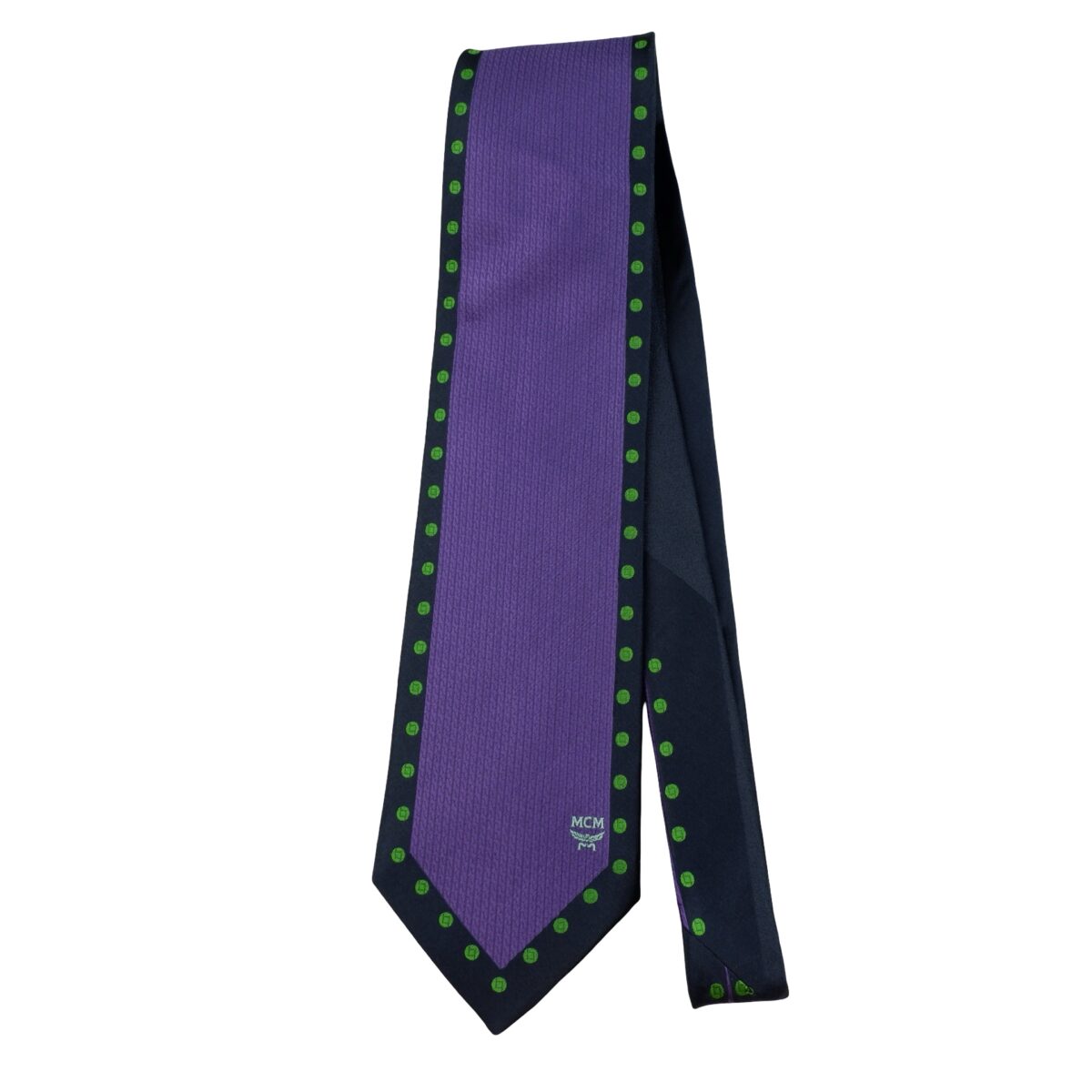 a16216 5 MCM Tie Silk Purple Black Korea (US Import Tax Included) มุมที่ 5