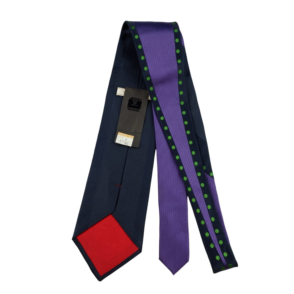 a16216 7 MCM Tie Silk Purple Black Korea (US Import Tax Included) มุมที่ 7