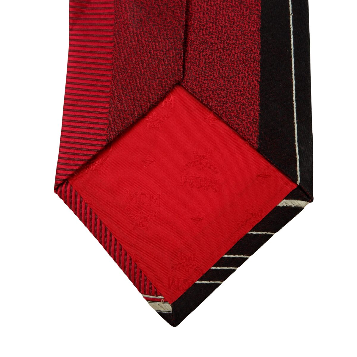 a16222 8 MCM Tie Silk Maroon Geometric Korea (US Import Tax Included) มุมที่ 8