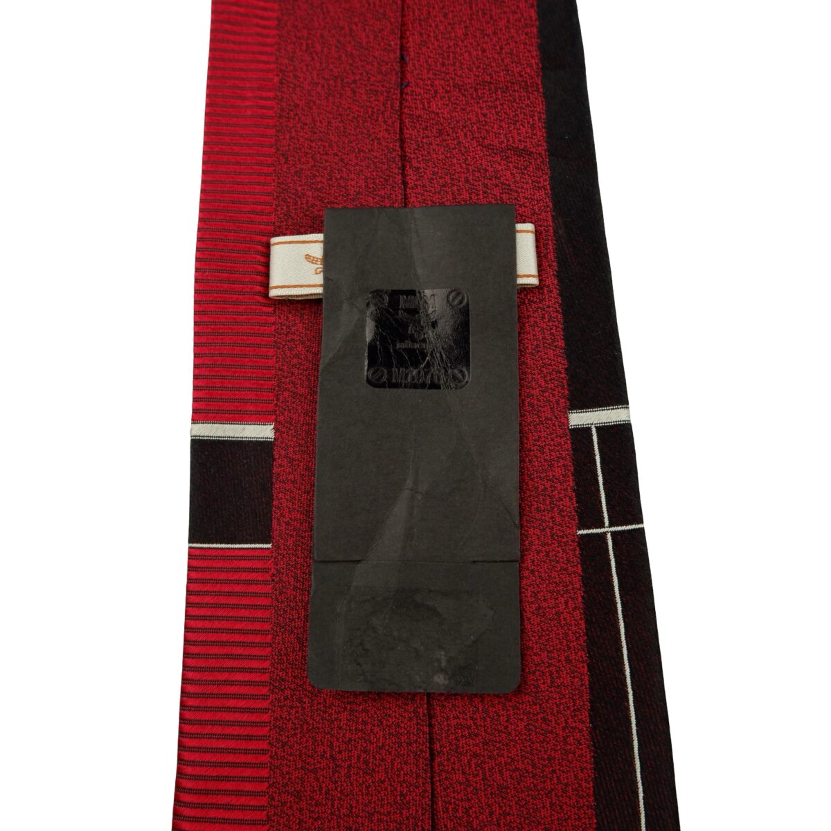 a16222 9 MCM Tie Silk Maroon Geometric Korea (US Import Tax Included) มุมที่ 9
