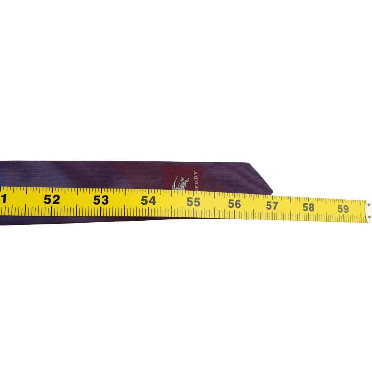 a16226 14 Burberry Tie Silk Purple Stripe Italy (US Import Tax Included) มุมที่ 14