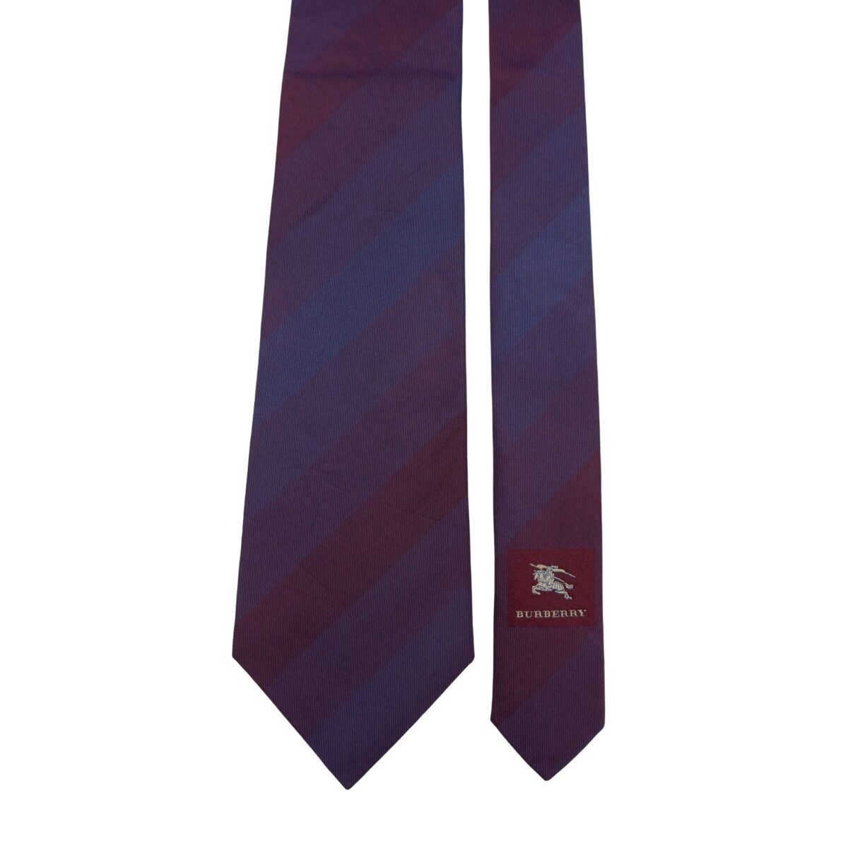 a16226 3 Burberry Tie Silk Purple Stripe Italy (US Import Tax Included) มุมที่ 3