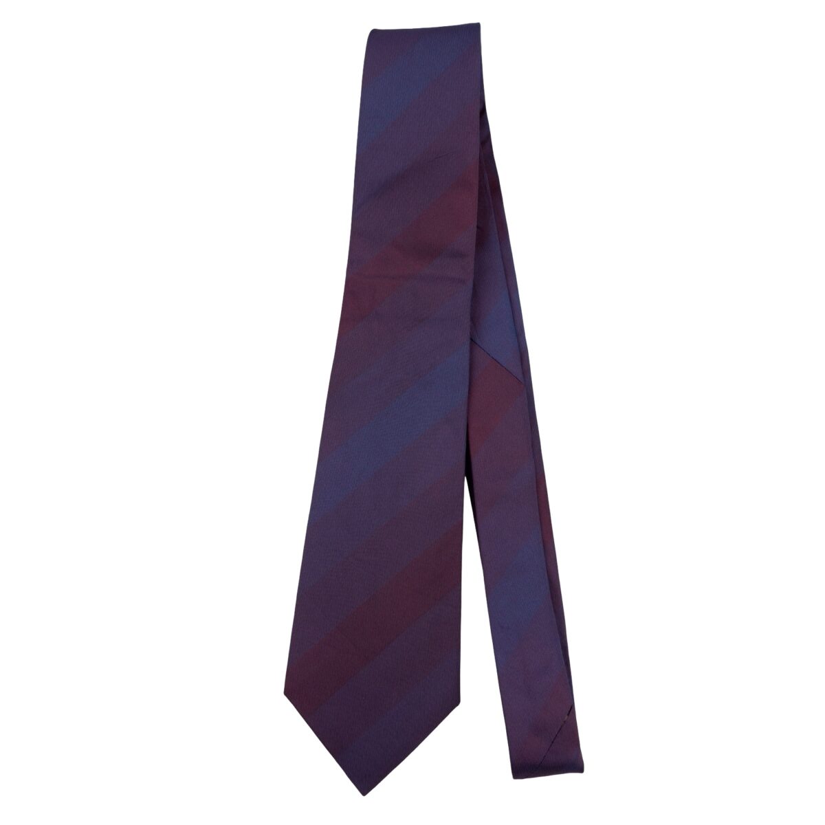 a16226 5 Burberry Tie Silk Purple Stripe Italy (US Import Tax Included) มุมที่ 5