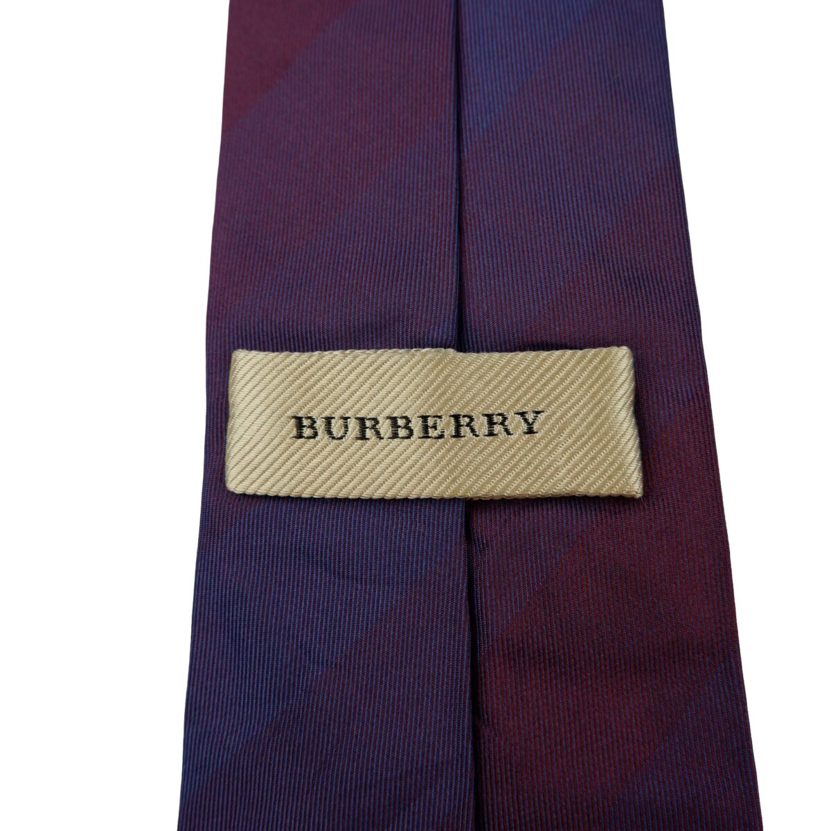 a16226 9 Burberry Tie Silk Purple Stripe Italy (US Import Tax Included) มุมที่ 9
