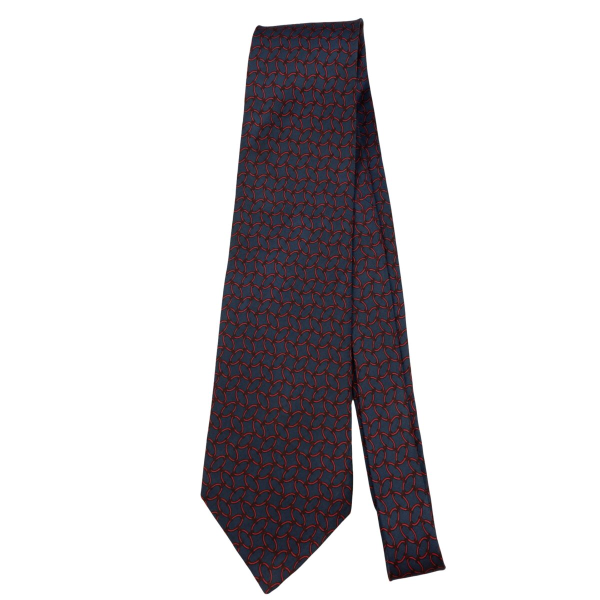Lanvin Tie Silk Blue Geometric France (US Import Tax Included) | mesabb clothing Lanvin Tie Silk Blue Geometric France (US Import Tax Included) มุมที่ 5