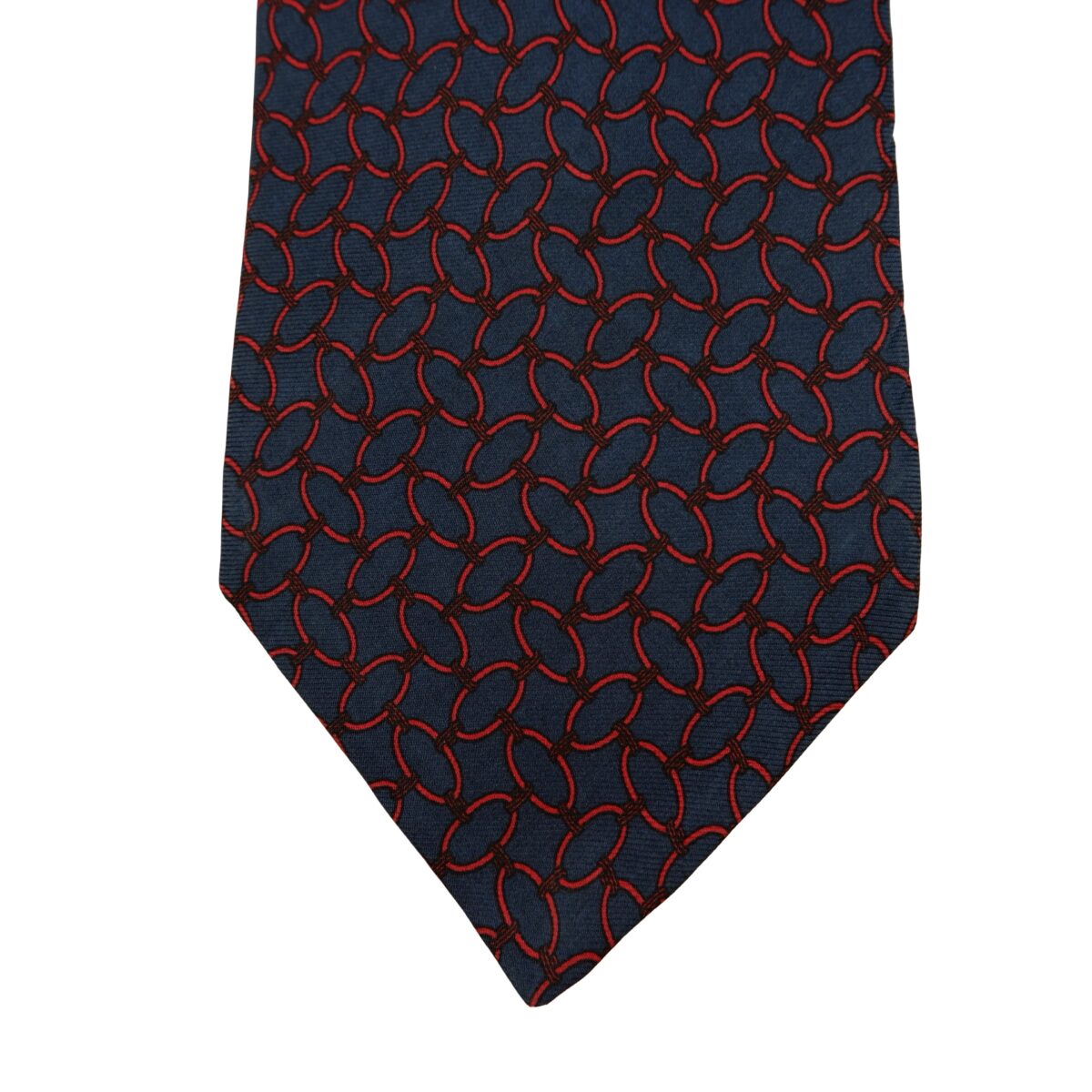 Lanvin Tie Silk Blue Geometric France (US Import Tax Included) | mesabb clothing Lanvin Tie Silk Blue Geometric France (US Import Tax Included) มุมที่ 6