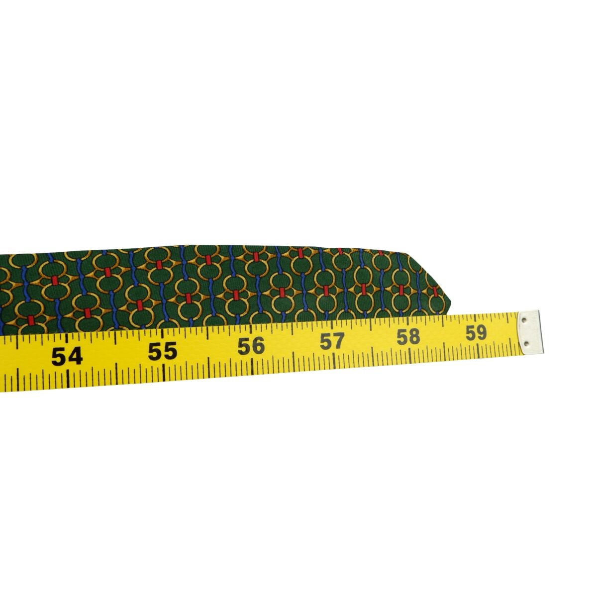 a16234 15 Fendi Tie Silk Green Geometric Italy (US Import Tax Included) มุมที่ 15