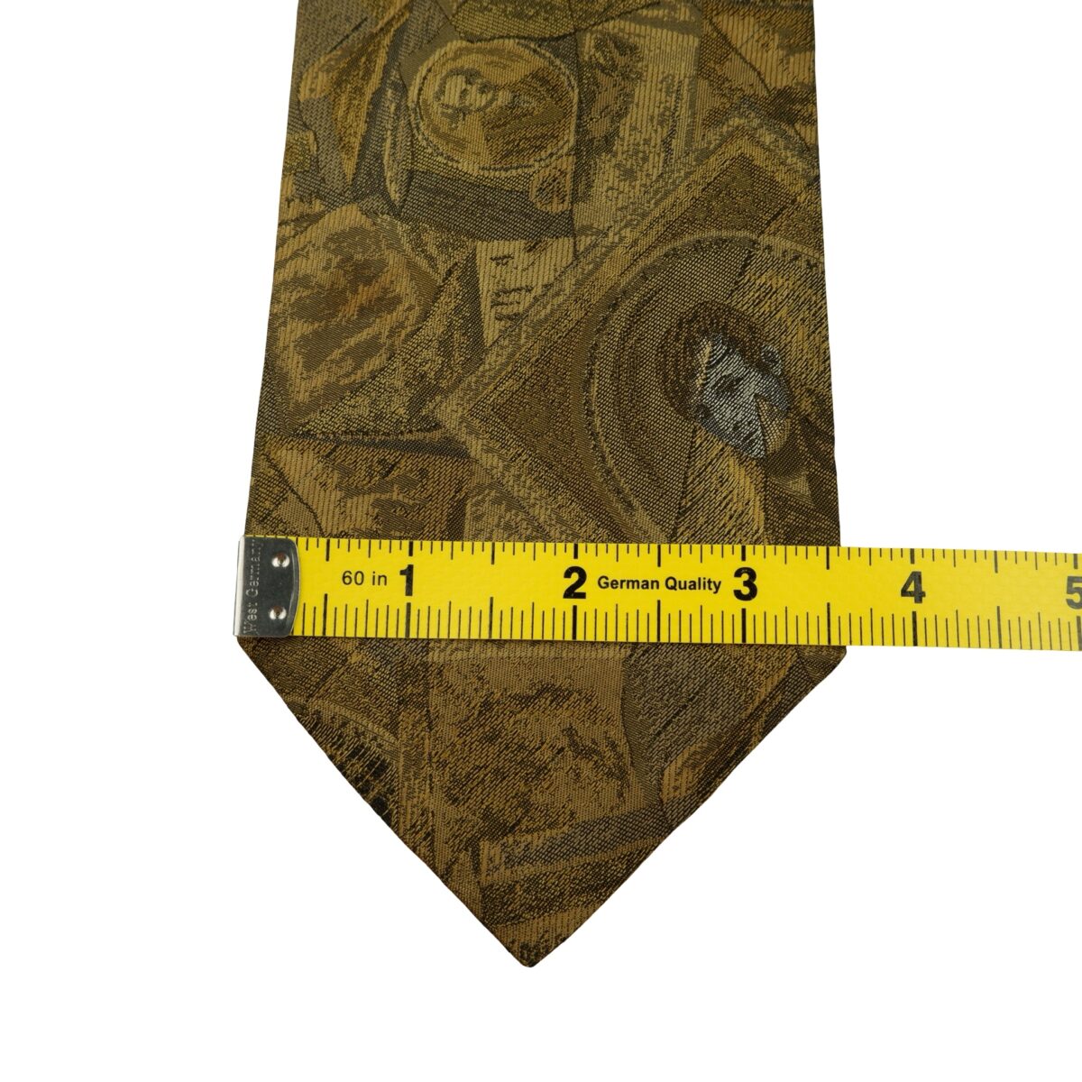a16241 13 Givenchy Tie Silk Olive Green Abstract Pattern Italy (US Import Tax Included) มุมที่ 13