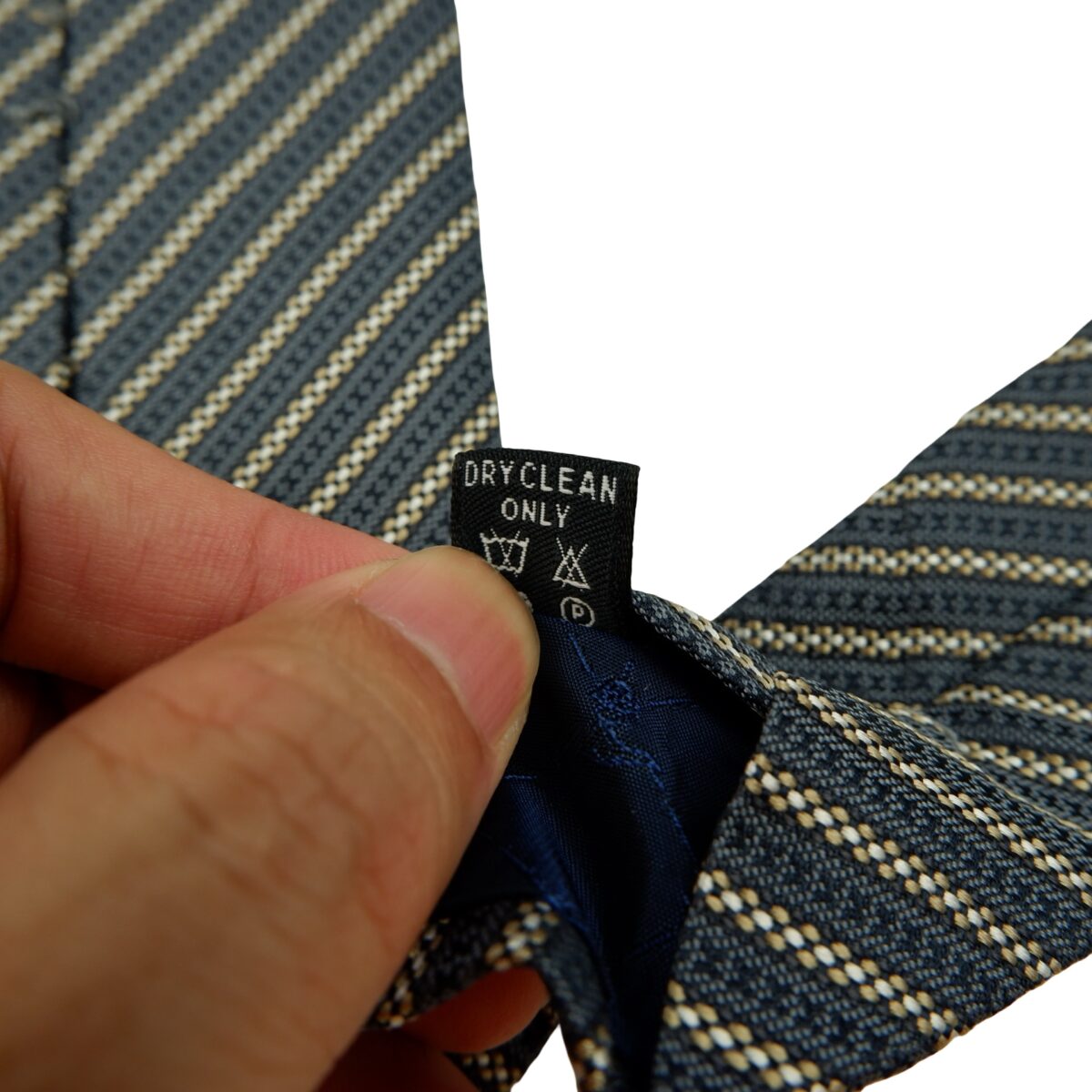 a16245 11 Trussardi Tie Silk Dark Gray Stripe Italy (US Import Tax Included) มุมที่ 11