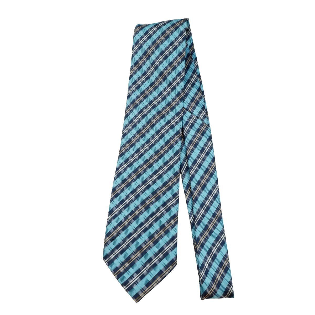 a16247 5 Guy Laroche Tie PE Blue Check China (US Import Tax Included) มุมที่ 5