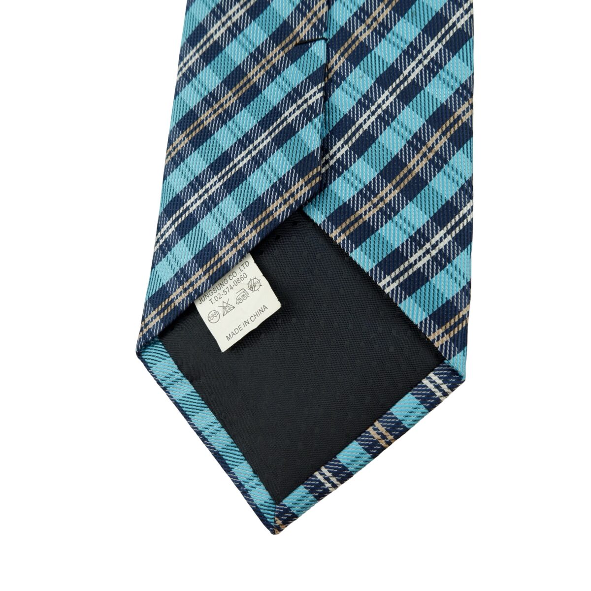 a16247 8 Guy Laroche Tie PE Blue Check China (US Import Tax Included) มุมที่ 8