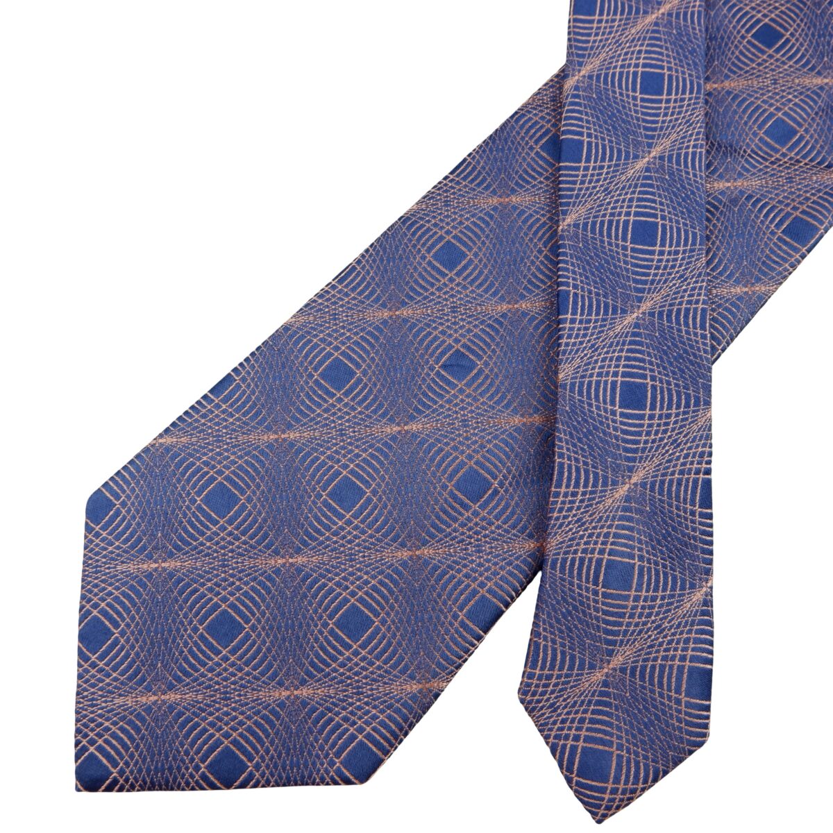 a16248 2 Renoma Tie Silk Blue Pink Geometric (US Import Tax Included) มุมที่ 2