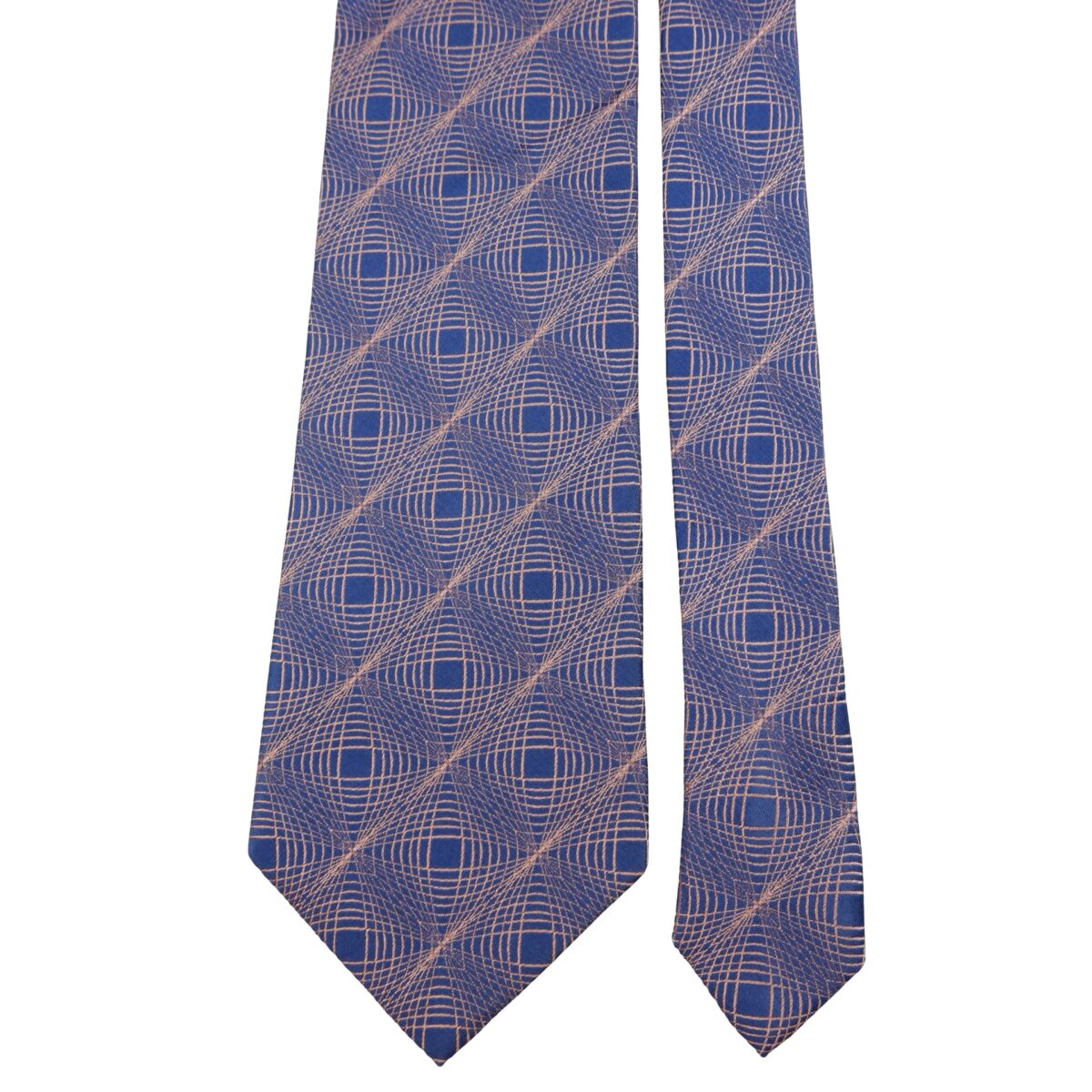 a16248 3 Renoma Tie Silk Blue Pink Geometric (US Import Tax Included) มุมที่ 3