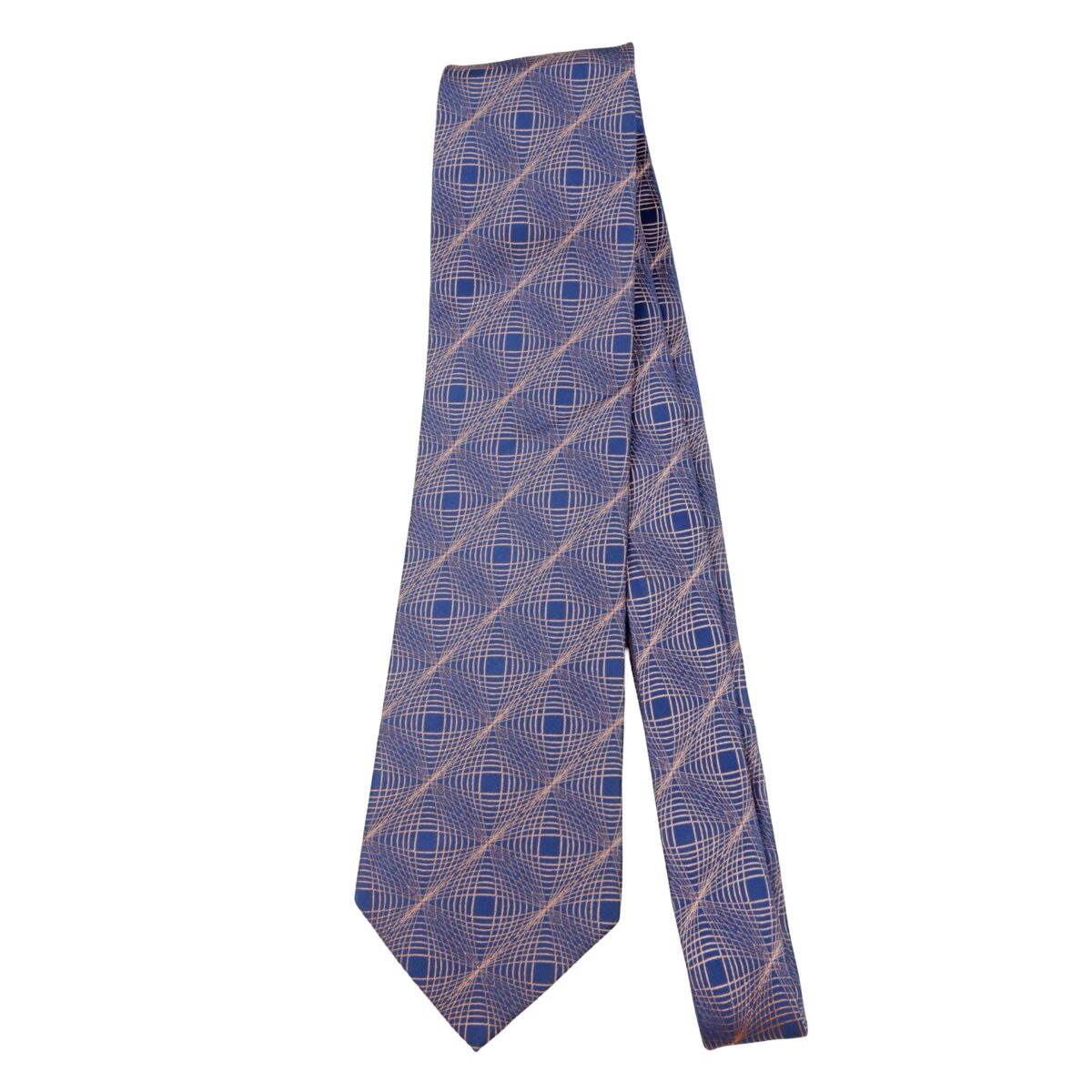 a16248 5 Renoma Tie Silk Blue Pink Geometric (US Import Tax Included) มุมที่ 5