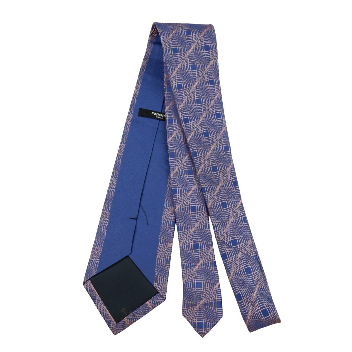 a16248 7 Renoma Tie Silk Blue Pink Geometric (US Import Tax Included) มุมที่ 7