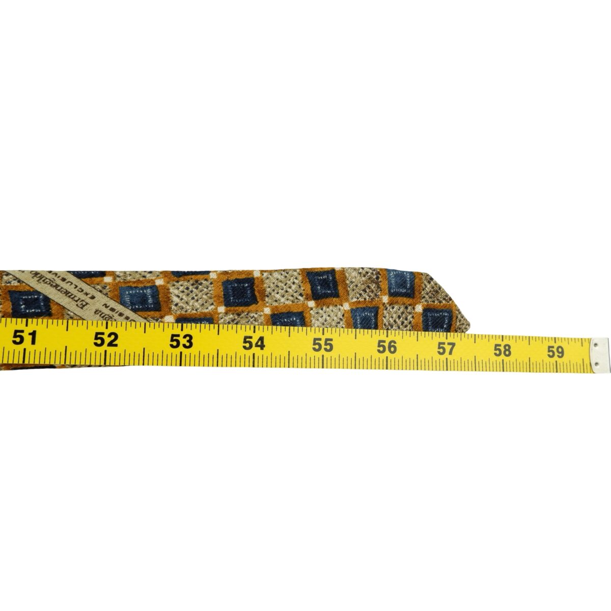 a16251 13 Ermenegildo Zegna Tie Silk Brown Geometric Italy (US Import Tax Included) มุมที่ 13