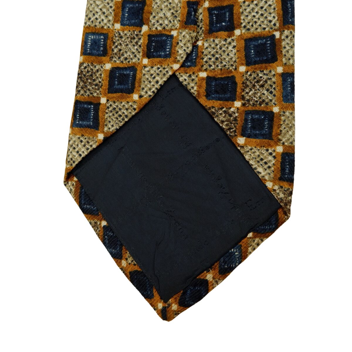 a16251 8 Ermenegildo Zegna Tie Silk Brown Geometric Italy (US Import Tax Included) มุมที่ 8