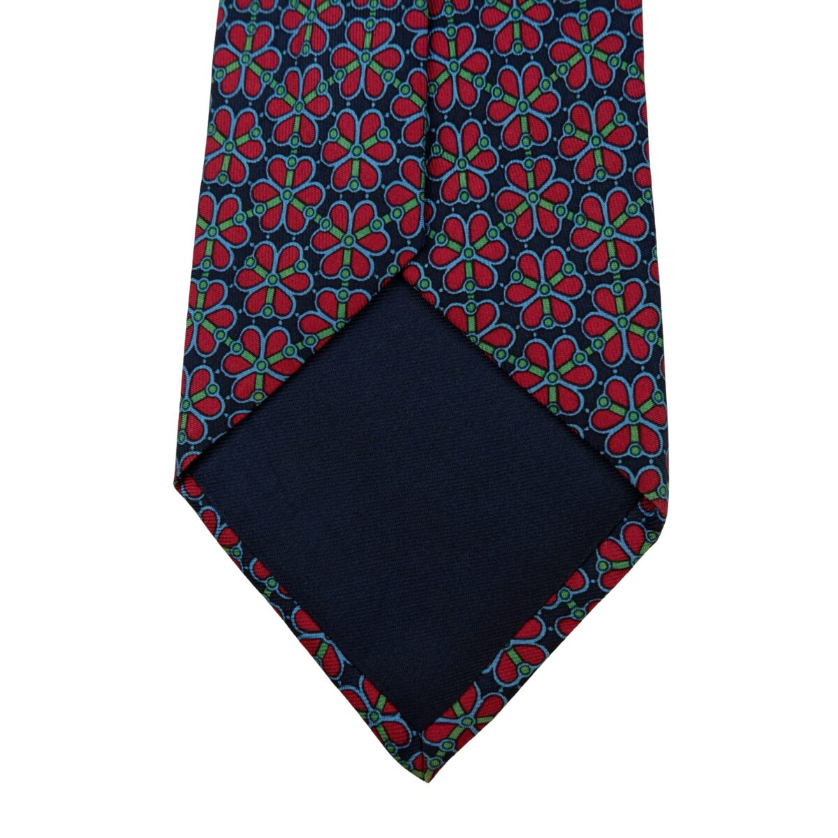 Hermes Tie Silk Dark Blue Red Geometric France (US Import Tax Included) | mesabb clothing Hermes Tie Silk Dark Blue Red Geometric France (US Import Tax Included) มุมที่ 8