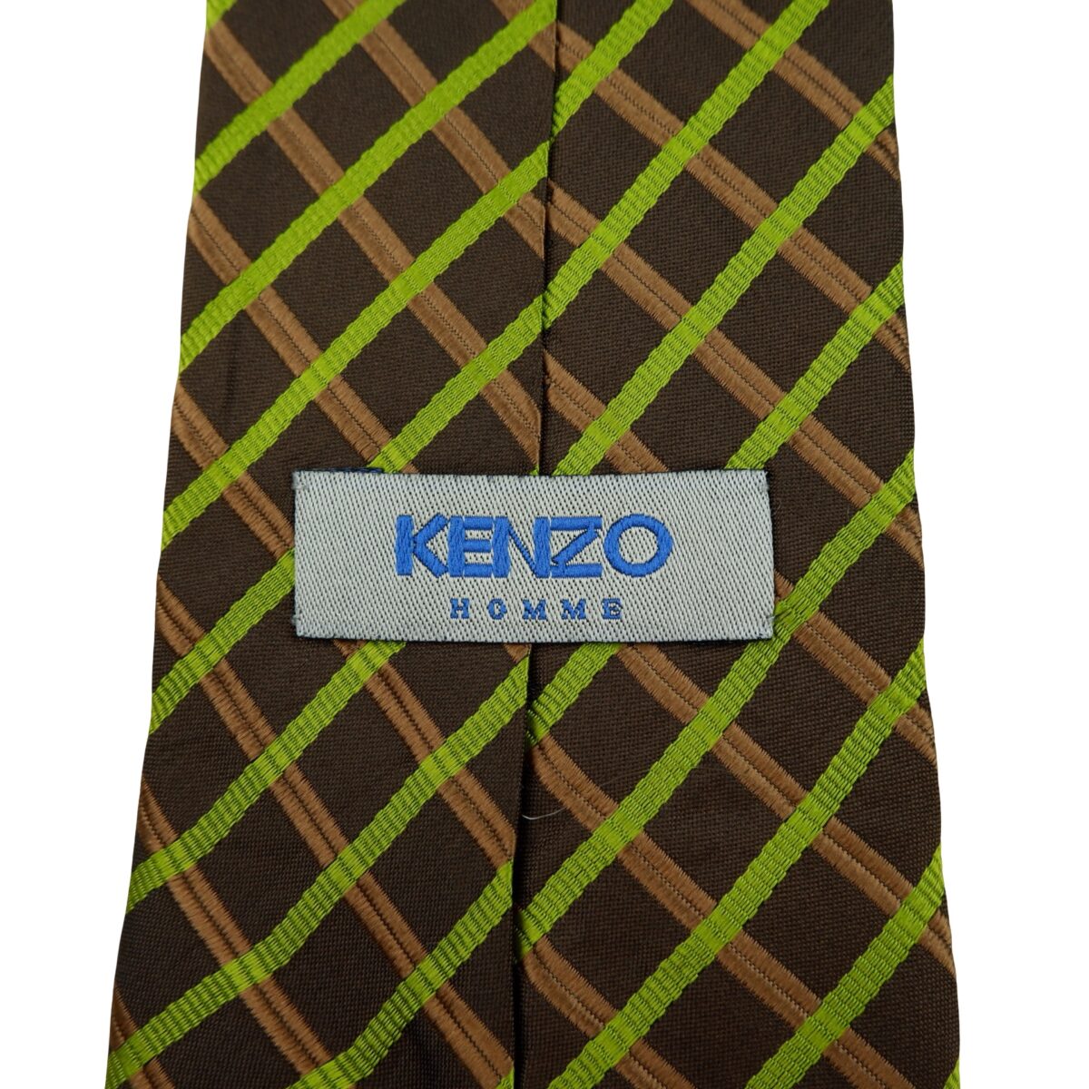 a16259 9 Kenzo Tie Silk Brown Check Japan (US Import Tax Included) มุมที่ 9