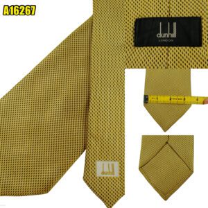 Dunhill Tie Silk Gold England (US Import Tax Included) มุมที่ 1