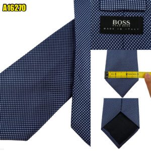 Hugo Boss Tie Silk Purple Dark Blue Italy (US Import Tax Included) มุมที่ 1