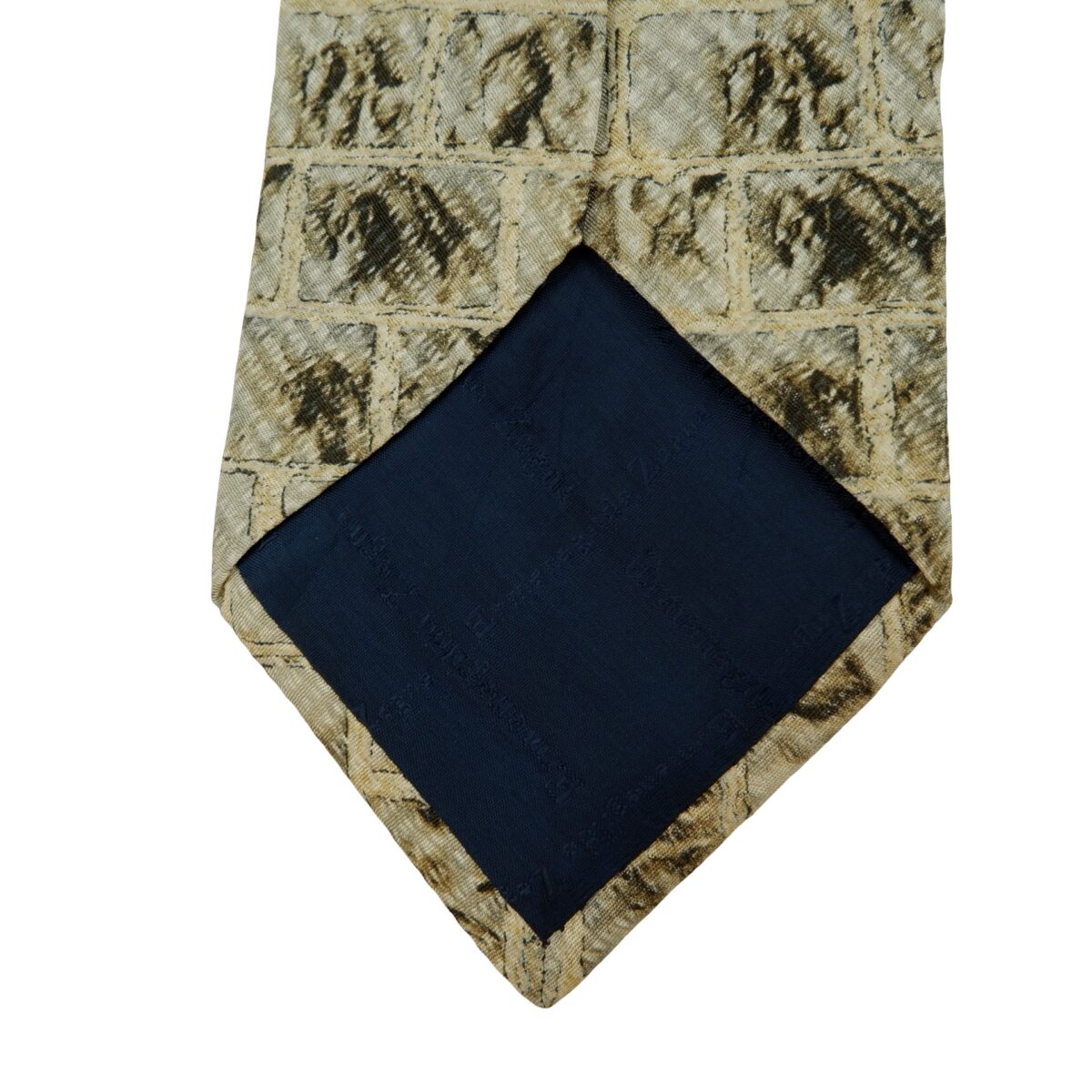 a16276 8 Ermenegildo Zegna Tie Silk Brown Geometric Italy (US Import Tax Included) มุมที่ 8