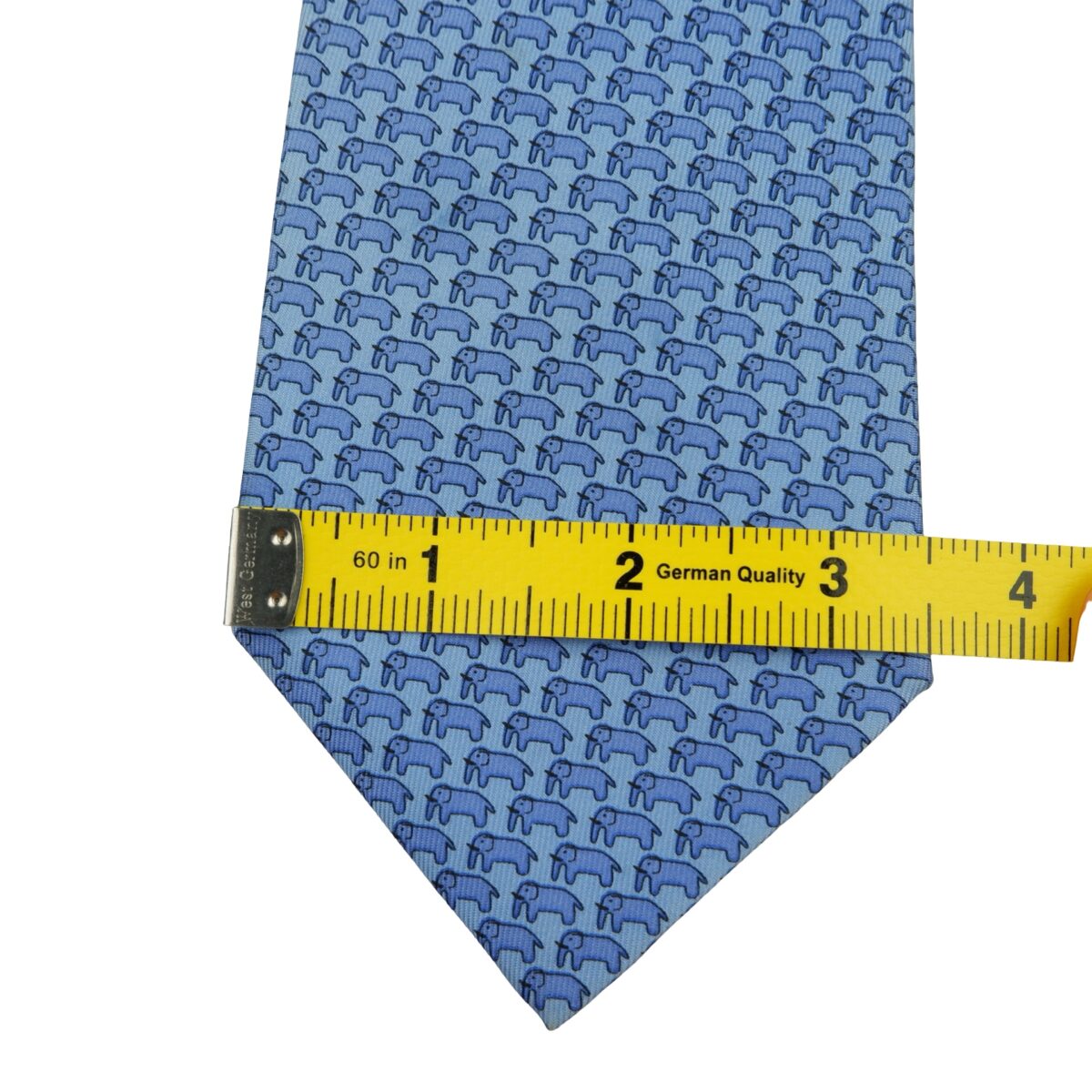 Jim Thompson Tie Silk Blue Animal Pattern Thailand (US Import Tax Included) | mesabb clothing Jim Thompson Tie Silk Blue Animal Pattern Thailand (US Import Tax Included) มุมที่ 12