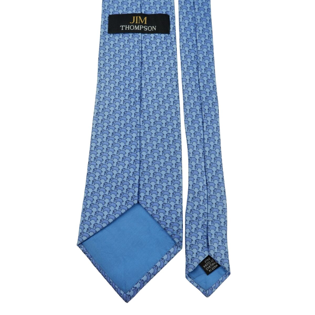 Jim Thompson Tie Silk Blue Animal Pattern Thailand (US Import Tax Included) | mesabb clothing Jim Thompson Tie Silk Blue Animal Pattern Thailand (US Import Tax Included) มุมที่ 4