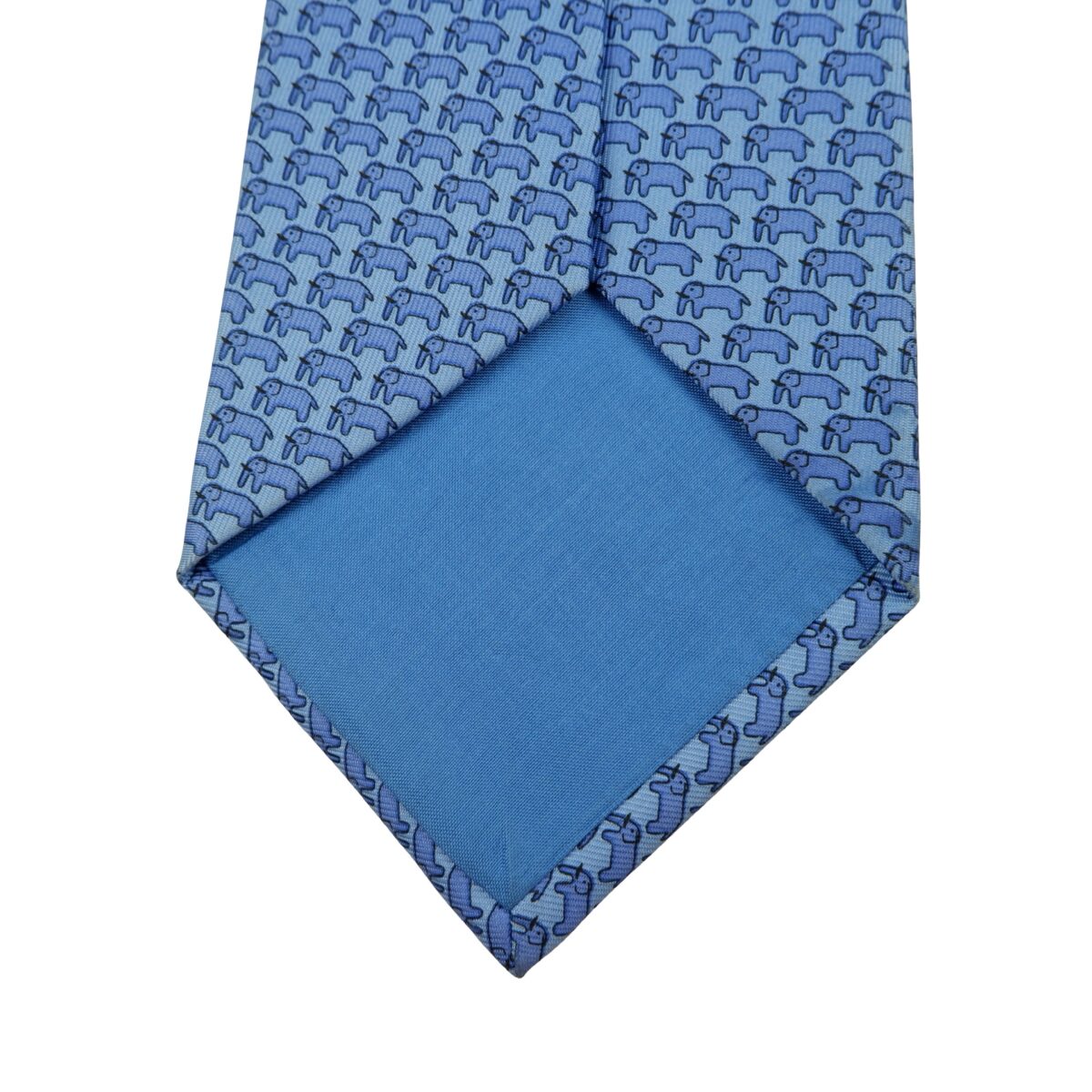 Jim Thompson Tie Silk Blue Animal Pattern Thailand (US Import Tax Included) | mesabb clothing Jim Thompson Tie Silk Blue Animal Pattern Thailand (US Import Tax Included) มุมที่ 8