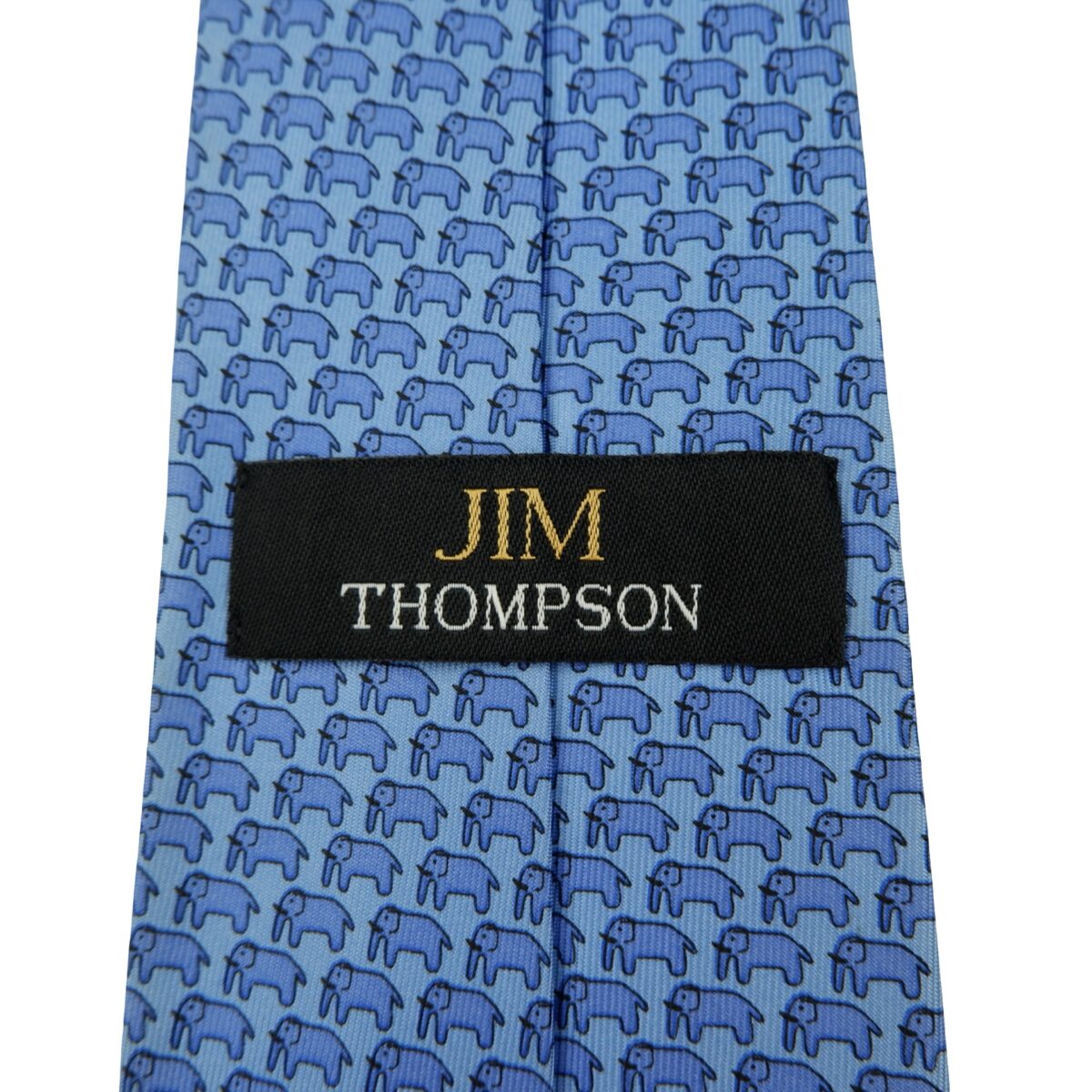 Jim Thompson Tie Silk Blue Animal Pattern Thailand (US Import Tax Included) | mesabb clothing Jim Thompson Tie Silk Blue Animal Pattern Thailand (US Import Tax Included) มุมที่ 9