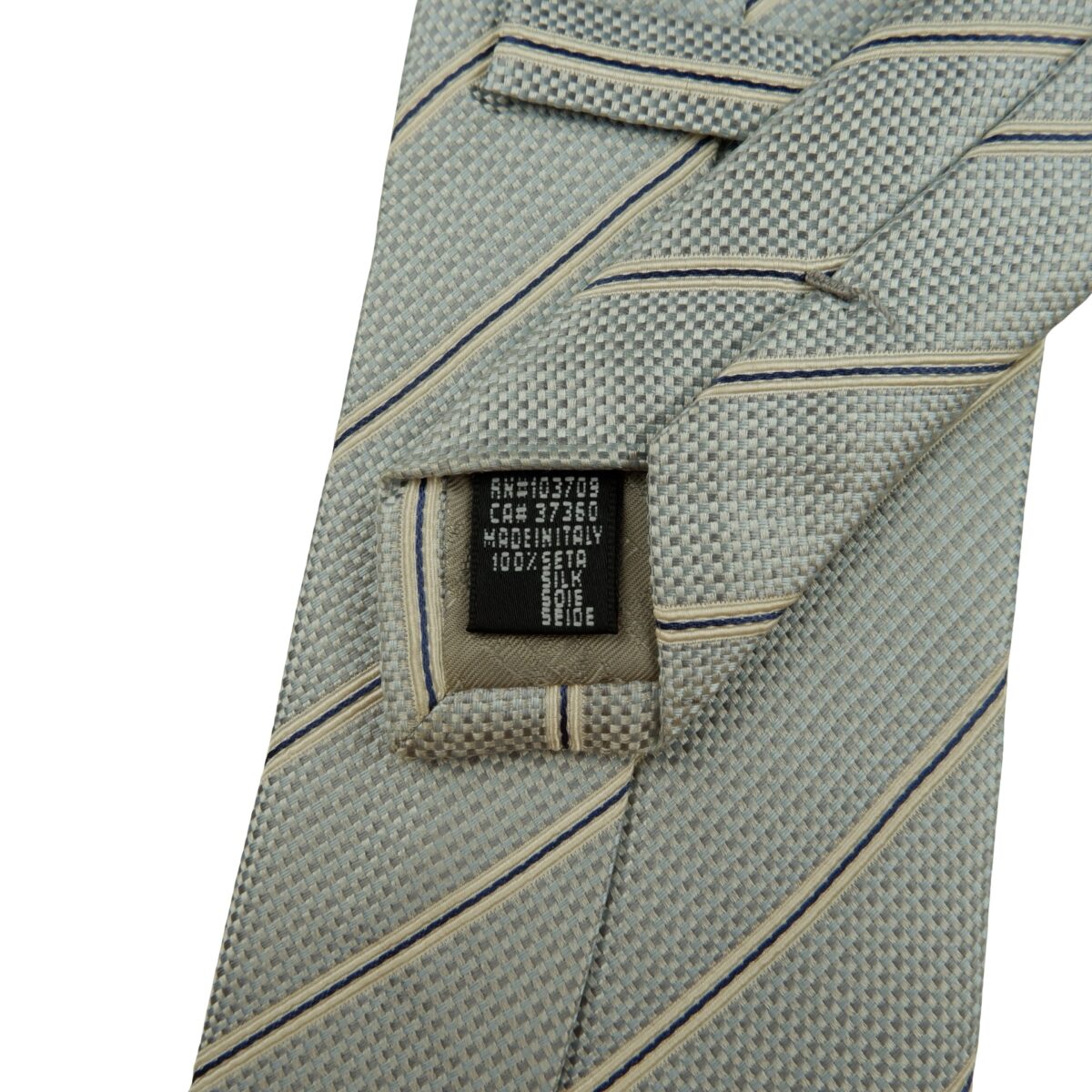 a16281 10 Armani Collezioni Tie Silk Light Blue Stripe Italy (US Import Tax Included) มุมที่ 10