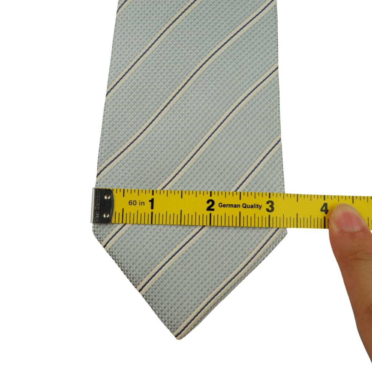 a16281 12 Armani Collezioni Tie Silk Light Blue Stripe Italy (US Import Tax Included) มุมที่ 12