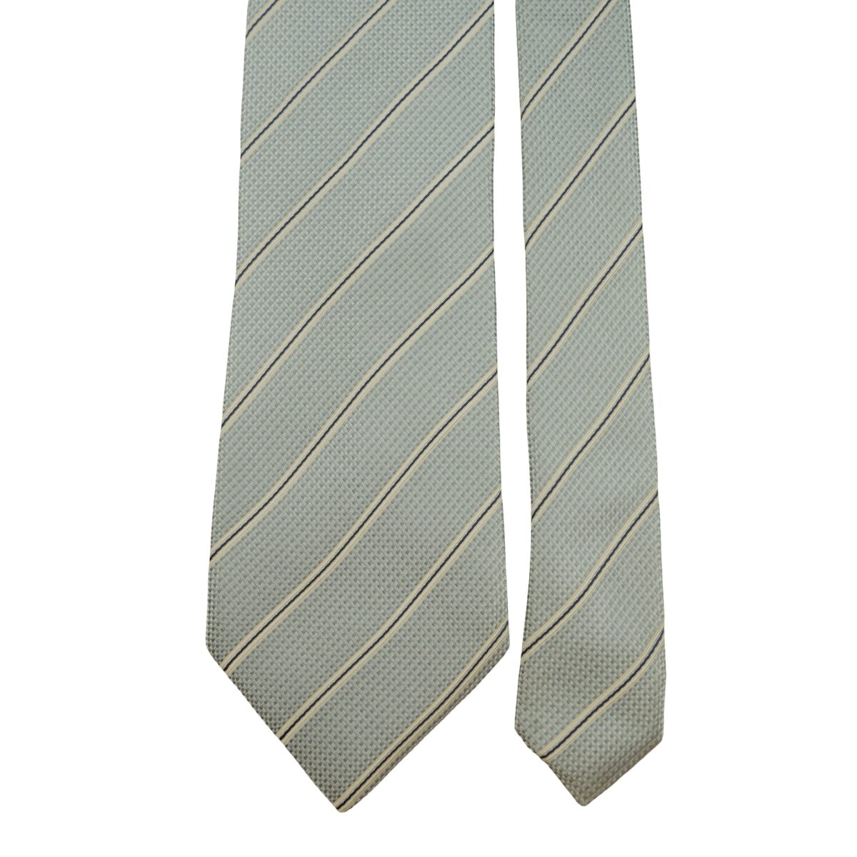 a16281 3 Armani Collezioni Tie Silk Light Blue Stripe Italy (US Import Tax Included) มุมที่ 3