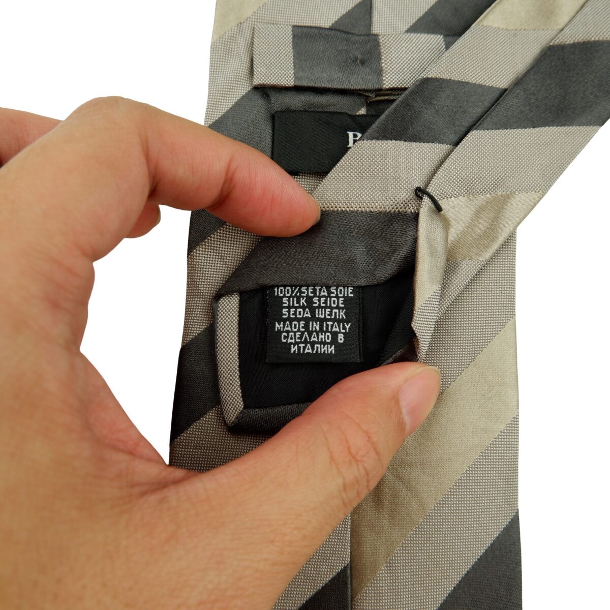 a16282 10 Hugo Boss Tie Silk Brown Stripe Italy (US Import Tax Included) มุมที่ 10