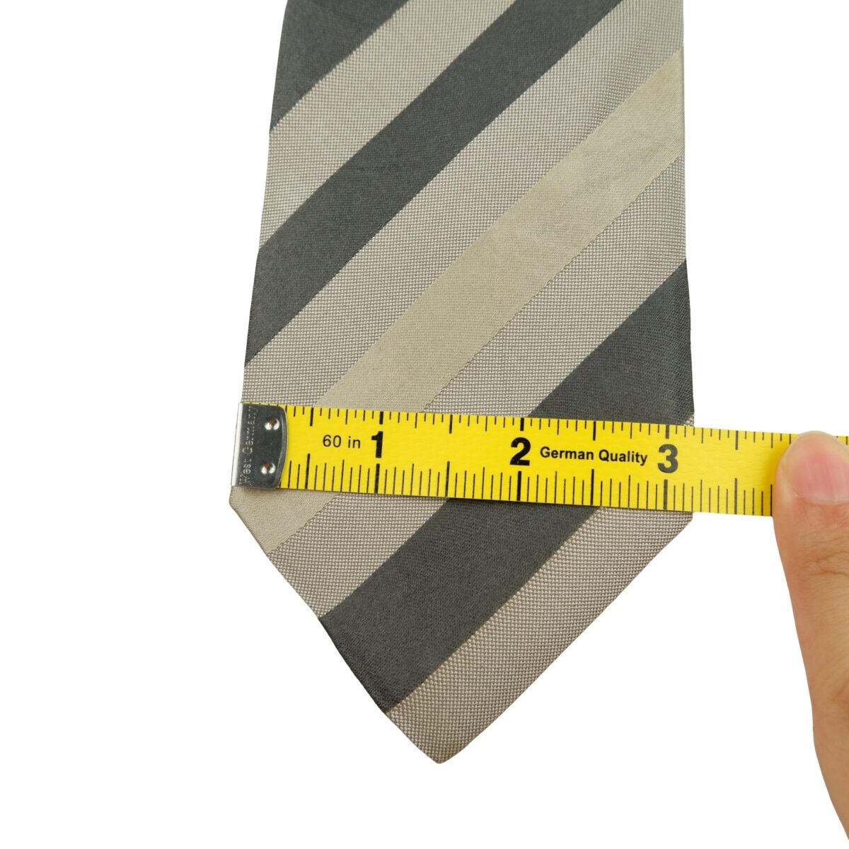 a16282 12 Hugo Boss Tie Silk Brown Stripe Italy (US Import Tax Included) มุมที่ 12