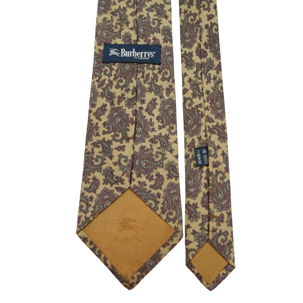 a16283 4 Burberry Tie Silk Brown Paisley Pattern Japan (US Import Tax Included) มุมที่ 4