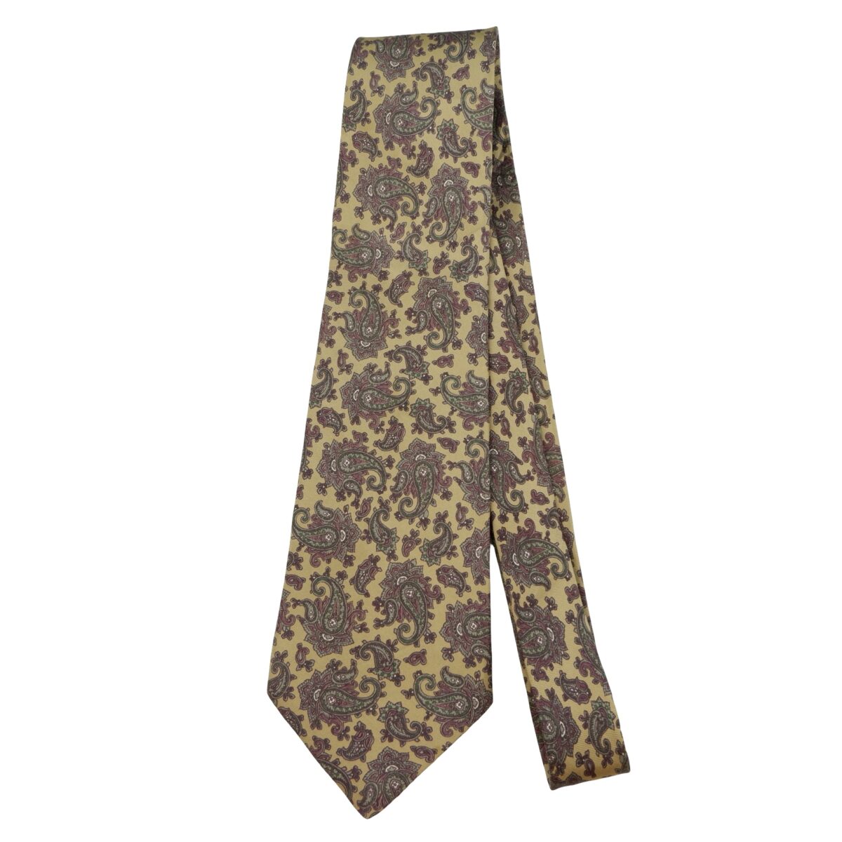 a16283 5 Burberry Tie Silk Brown Paisley Pattern Japan (US Import Tax Included) มุมที่ 5