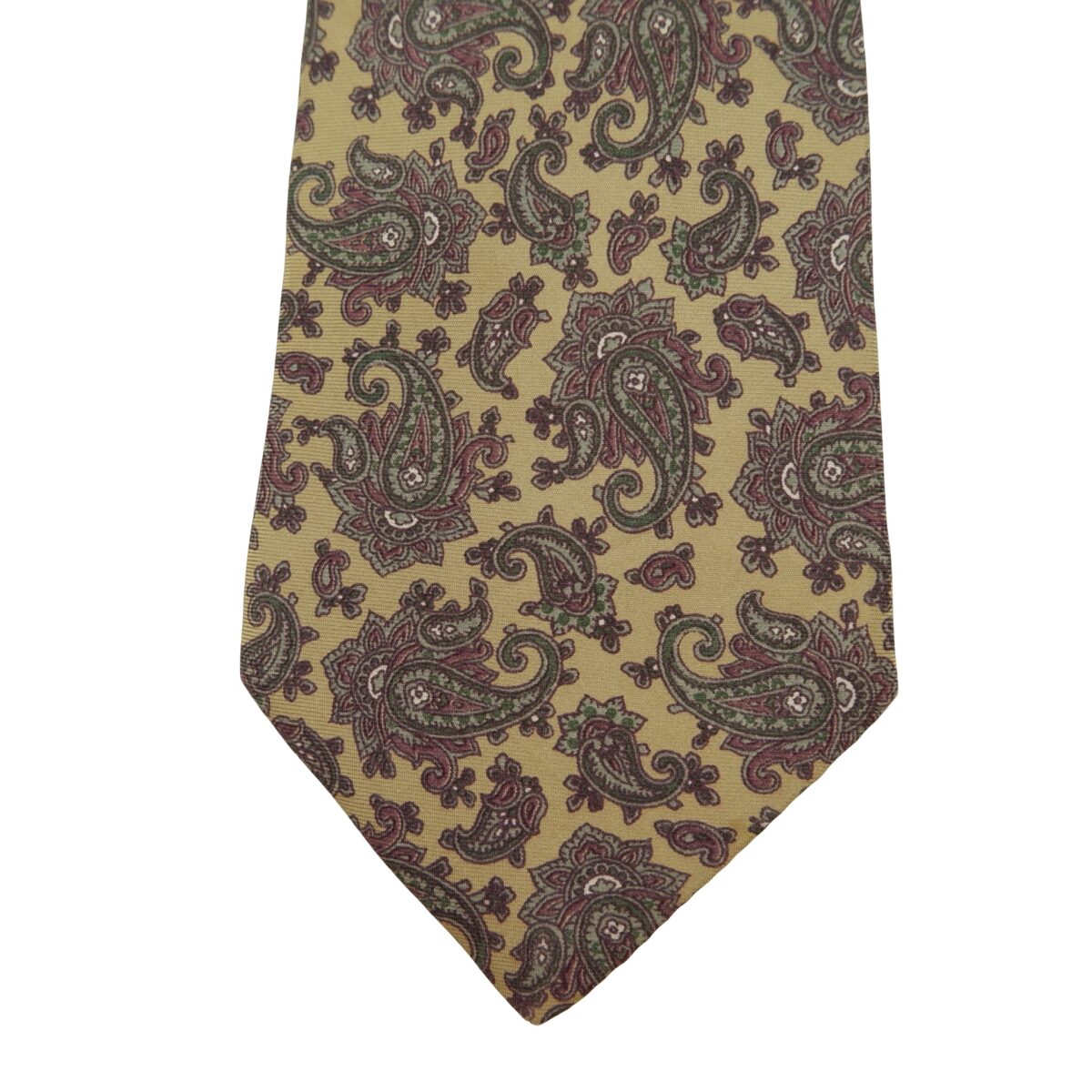 a16283 6 Burberry Tie Silk Brown Paisley Pattern Japan (US Import Tax Included) มุมที่ 6