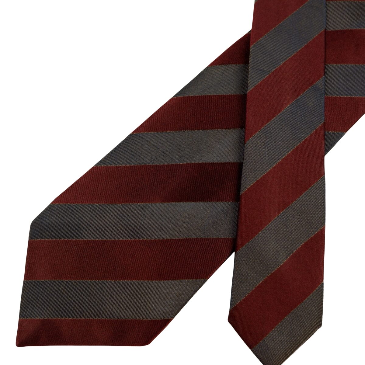 a16287 2 Gotairiku Tie Silk Brown Stripe Japan (US Import Tax Included) มุมที่ 2