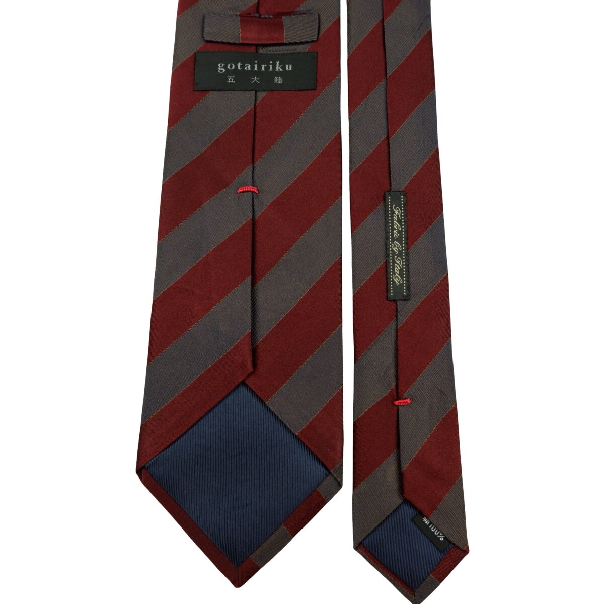 a16287 4 Gotairiku Tie Silk Brown Stripe Japan (US Import Tax Included) มุมที่ 4